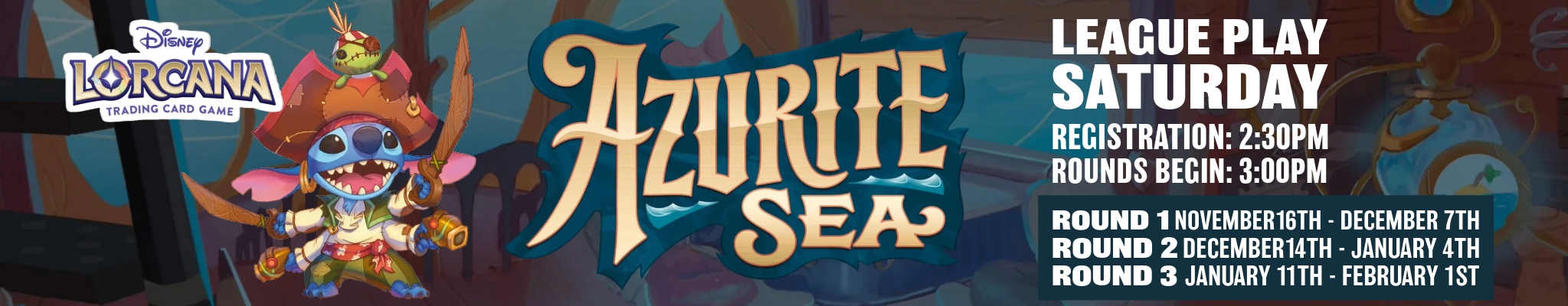 Disney Lorcana Azurite Sea League BANNER